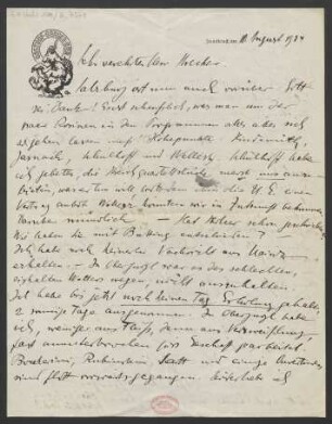 Brief an B. Schott's Söhne : 11.08.1924