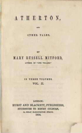 Atherton, and other tales, 2