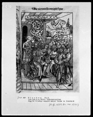 Schatzbehälter oder Schrein der waren reichtümer des heils und ewyger seligkeit genannt — Fig. 74, Pilatus wäscht seine Hände in Unschuld