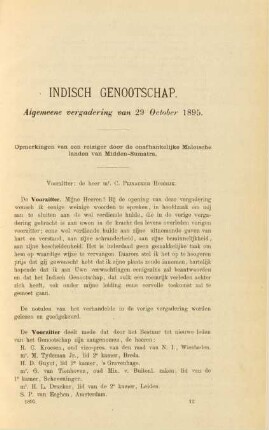 Algemeene vergadering van 29 October 1895