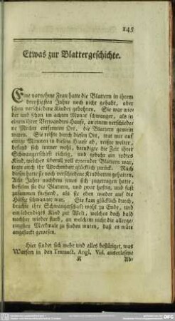 Etwas zur Blattergeschichte
