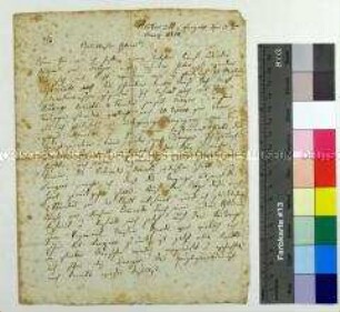 Brief des Peter Daniel Hauschild an seine Eltern; Nortes, 3. März 1814