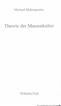 Theorie der Massenkultur