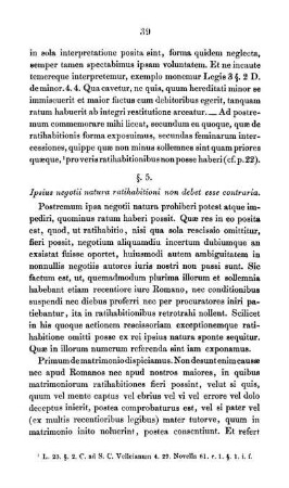 §. 5. Ipsius negoti natura ratihabitioni non debet esse contraria.