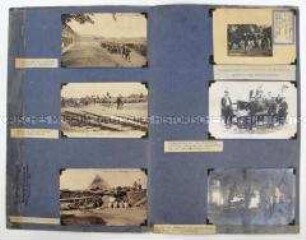 Mappe mit Fotos aus Kriegsgefangenenlagern in England, Frankreich, Dänemark