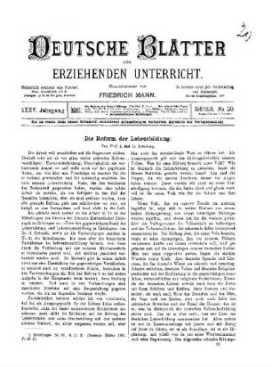Die Reform der Lehrerbildung