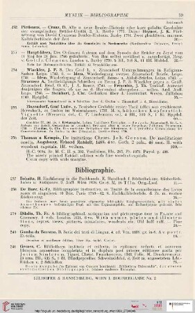 Bibliographie (Nr. 237-258)