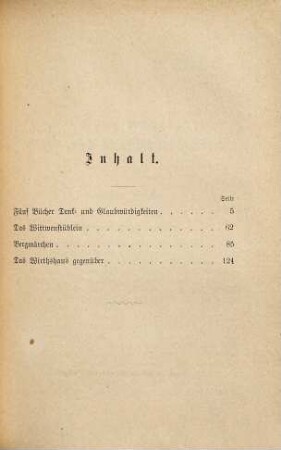Gesammelte Werke, 8. Jugenderinnerungen