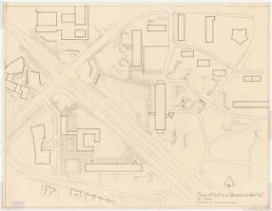 Hansaviertel Grünflächen Hansaplatz. Interbau Berlin 1957: Lageplan um die Altonaerstraße und den Hansaplatz 1:500