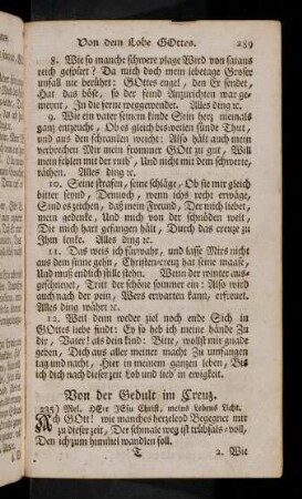 289-309, Von der Gedult im Creuz