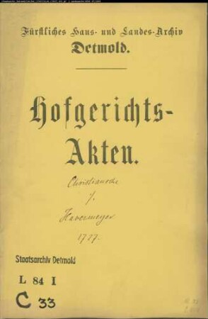 Christiansche vom Bellenberg gegen Havermeyer zu Schmedissen und Flake in der Schönemark - Schuldforderung