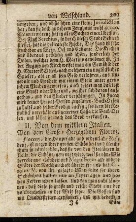 Von dem Groß-Herzogthum Florenz.
