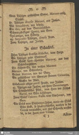 In einer Schachtel