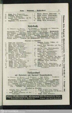 Rothersdorf mit Modelwitz und Vorwerk Neuweißenborn