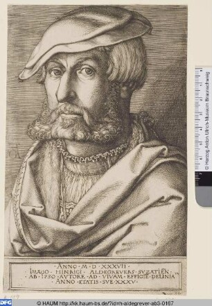 Heinrich Aldegrever, Selbstbildnis