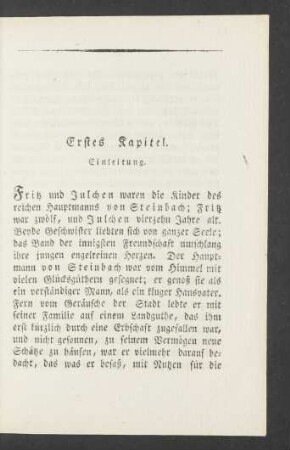Erstes Kapitel. Einleitung.