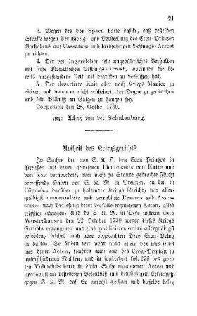 Urtheil des Kriegsgerichts