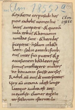 Biblia, Bearb. Commentarius in Matthaeum (Fragment) - BSB Clm 29280(5