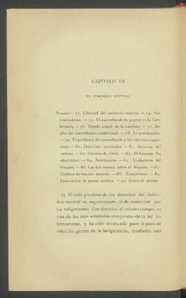 Capítulo VII - El comercio neutral