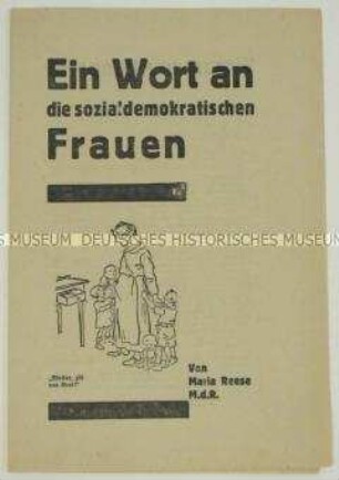 Propagandaschrift der KPD zur Frauenpolitik