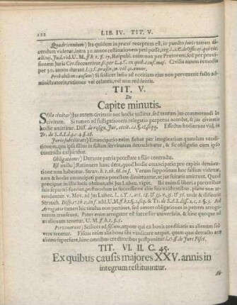 Tit. V. De Capite minutis.