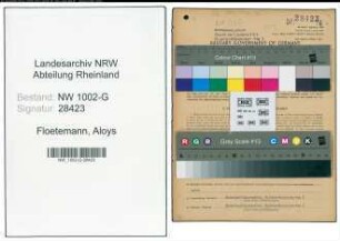 Entnazifizierung Aloys Floetemann, geb. 18.10.1908 (Kaufm.Angest.)