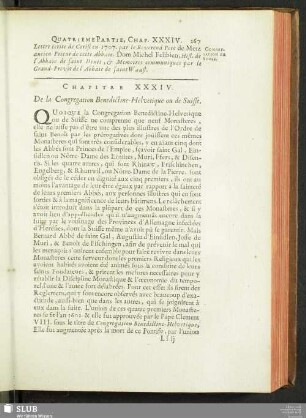Chapitre XXXIV. De la Congregation Benedictine-Helvetique ou de Suisse