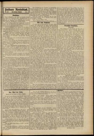 Zweite Ausgabe vom Dienstag, den 29. Oktober 1912.
