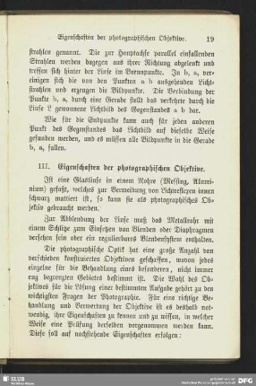 III. Eigenschaften der photographischen Objektive