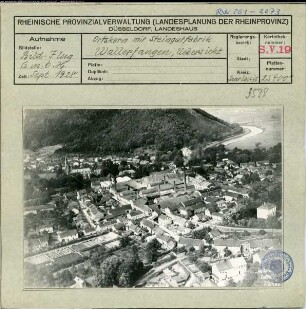 Wallerfangen, Ortskern mit Steingutfabrik (Fabrikanlage)