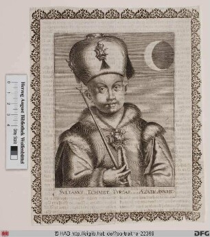 Bildnis Achmed II., Sultan der Türkei (reg. 1691-95)