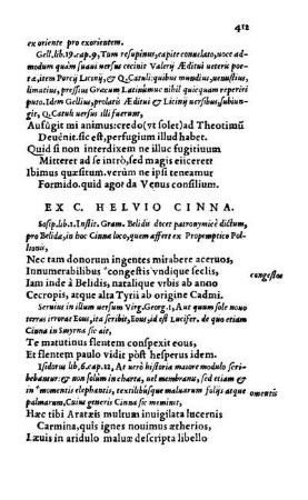 Ex C. Helvio Cinna.