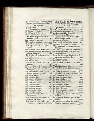 Libri Secundi Plutarchi. De Placitis Philosophorum Capita.