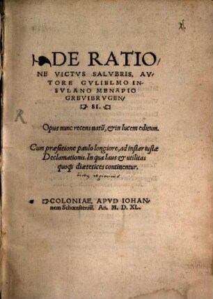 De ratione victus salubris