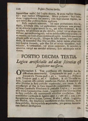 108-114, Positio Decima Tertia. Logica artificialis ad alias Scientias est Simpliciter necessaria