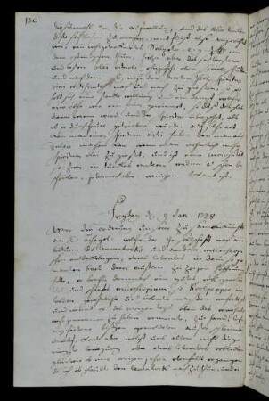 Freytag d 9 Jan. 1728