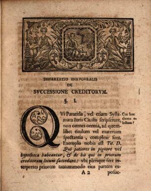 Dissertationem inauguralem de successione creditorum