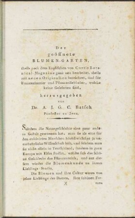Der geöffnete Blumengarten