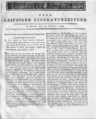 1809-01-30 : 13. Stück