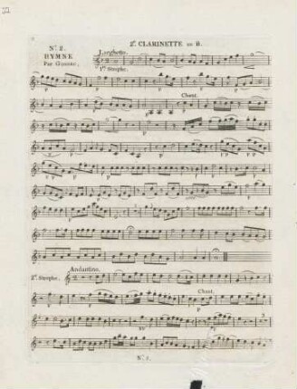 No. 2 Hymne. Par Gossec.