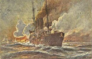 Beschießung von Madras, Brit. Ostindien, durch S.M. Kreuzer Emden [R]