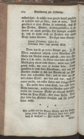 Gewöhnung zur Ordnung. - Unreinlichkeit und Unordnung.