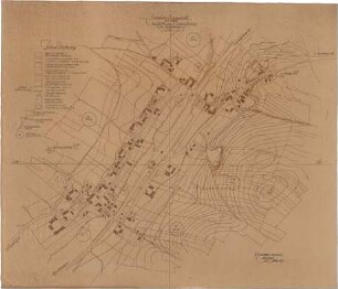 Gsaenger, Gustav; Moosburg - Langenbach (Bayern); Bebauungspläne - vorläufiger Wirtschaftsplan, Variante Vorschlag 1 (Lageplan)