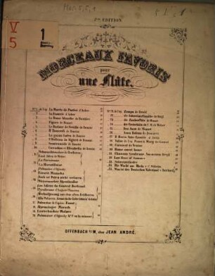 Morceaux favoris pour une flûte, 1. La muette de Portici d'Auber