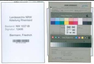 Entnazifizierung Friedrich Biermann , geb. 13.11.1888 (Maler)