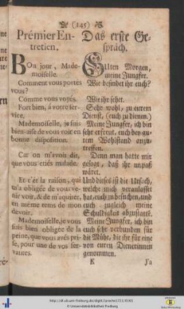 La troisiême Partie. Dritter Theil.