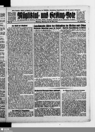Müglitztal- und Geising-Bote : die Heimatzeitung für Altenberg, Bärenstein, Geising, Glashütte, Lauenstein und die umliegenden Ortschaften