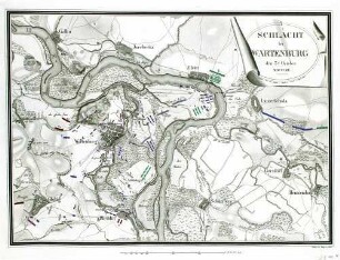 WHK 33 Krieg mit Frankreich 1792-1805: Plan der Schlacht bei Wartenburg, 3. Oktober 1813