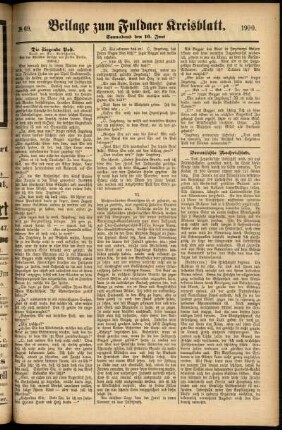 Zweite Ausgabe vom Samstag, den 16. Juni 1900.
