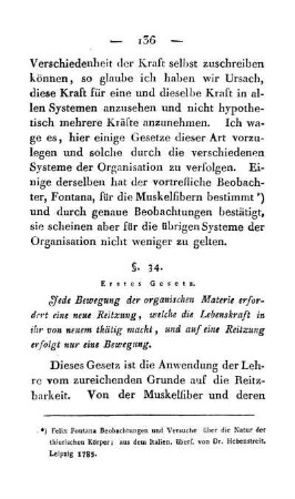 [Einige allgemeine Gesetze der Lebenskraft]